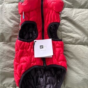 AiryVest UNI Red Quilted Small Dog Jacket